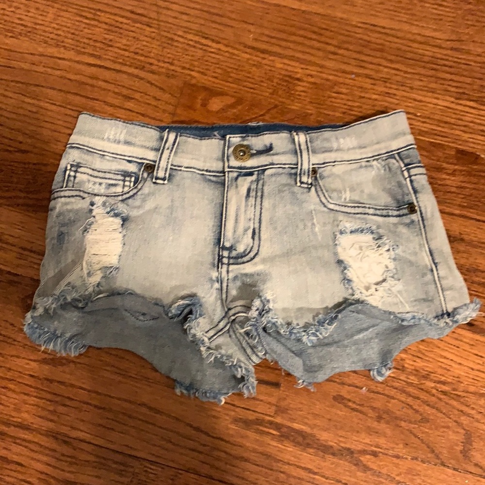 So Nikki girls blue jean shorts size 10